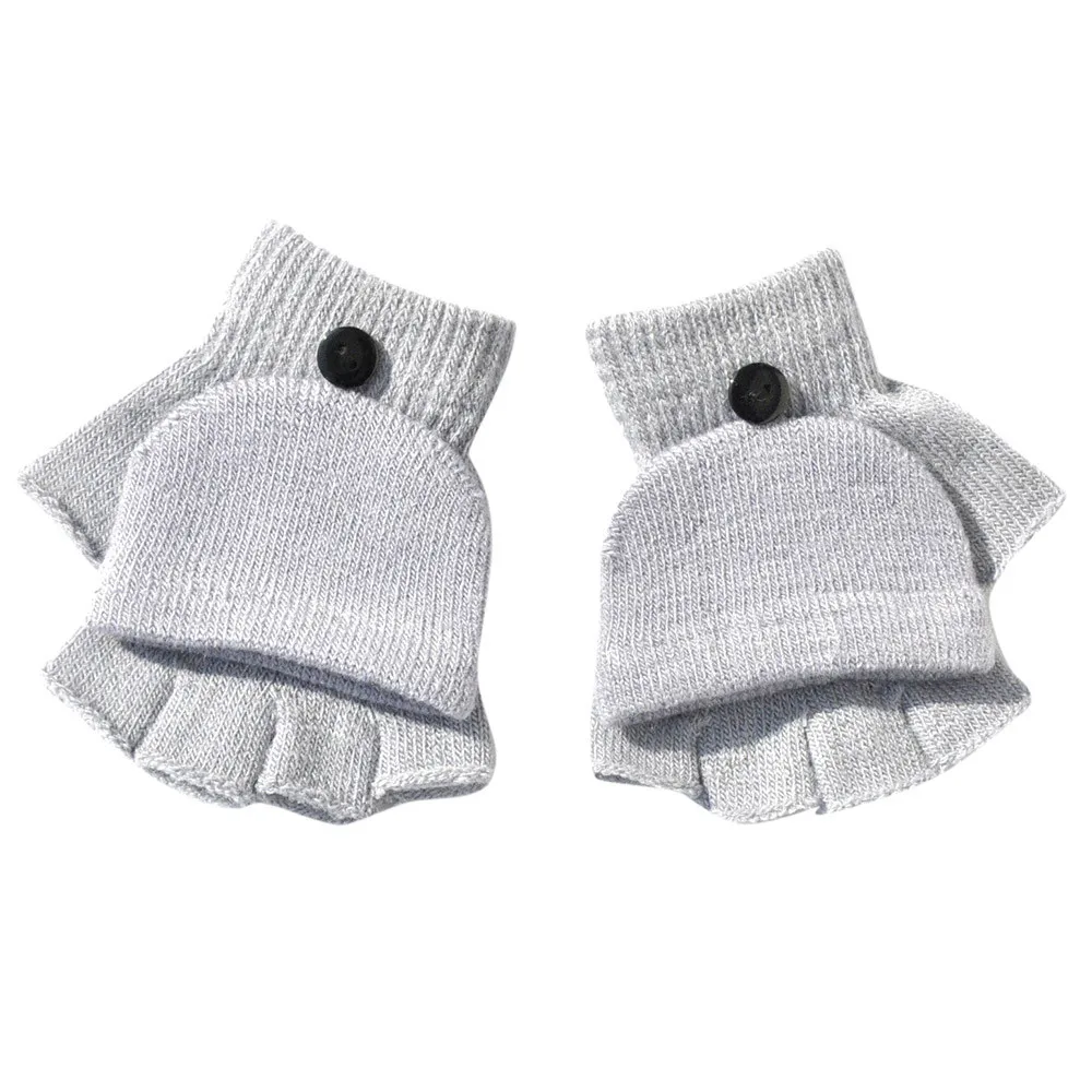 В 2019 году Новые осенне-зимние перчатки без пальцев для мальчиков и девочек