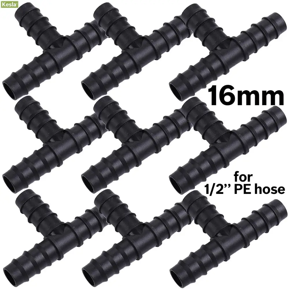 Тройник с зазубриной KESLA 3-сторонний соединитель для микрополива полиэтиленовая