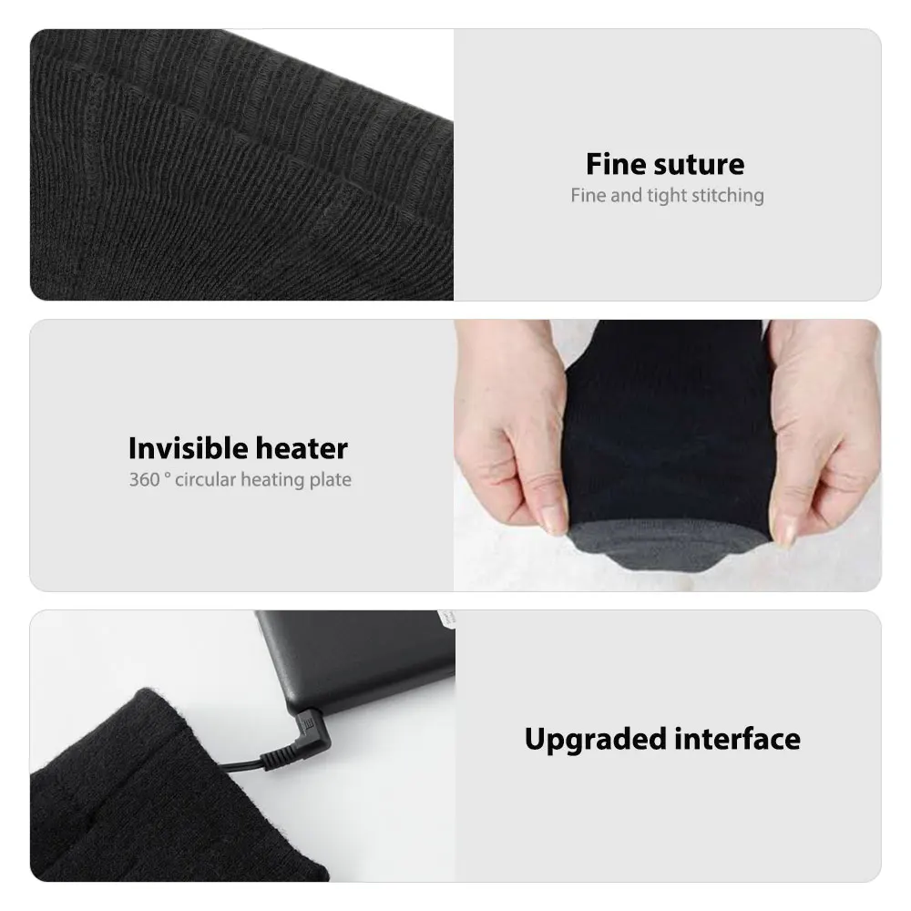 Aptoco Thermal Cotton Heated Socks Men & Women with Battery Operated Winter Outdoor Skiing Hinking Foot Warming Socks