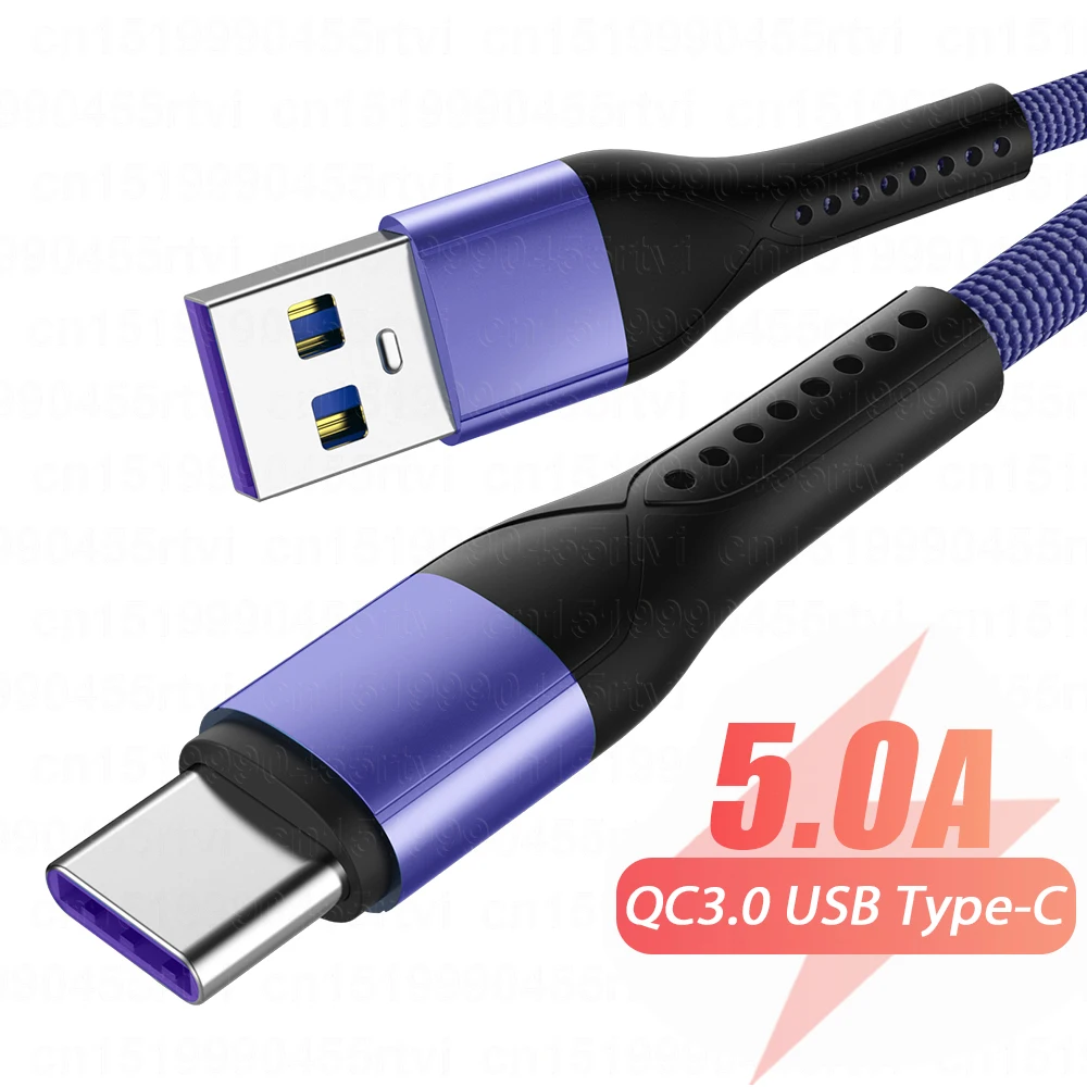 

5A Fast Charging USB Type C Cable for Huawei P40/50 Samsung S20 S10 QC3.0 Micro USB Quick Charge Data Cable For Xiaomi Wire Cord