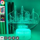 Настольная Светодиодная лампа Нью-Йорк с USB-разъемом