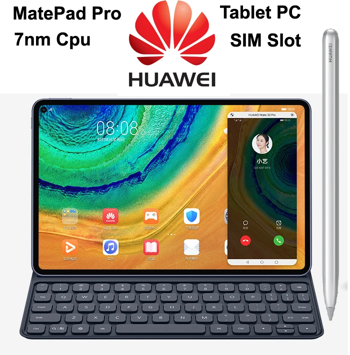 HUAWEI MatePad Pro 10,8 дюймовый планшетный ПК с 7нм процессором Kirin 990 многоэкранный рабочий Wifi 4G sim-слот телефон type-C