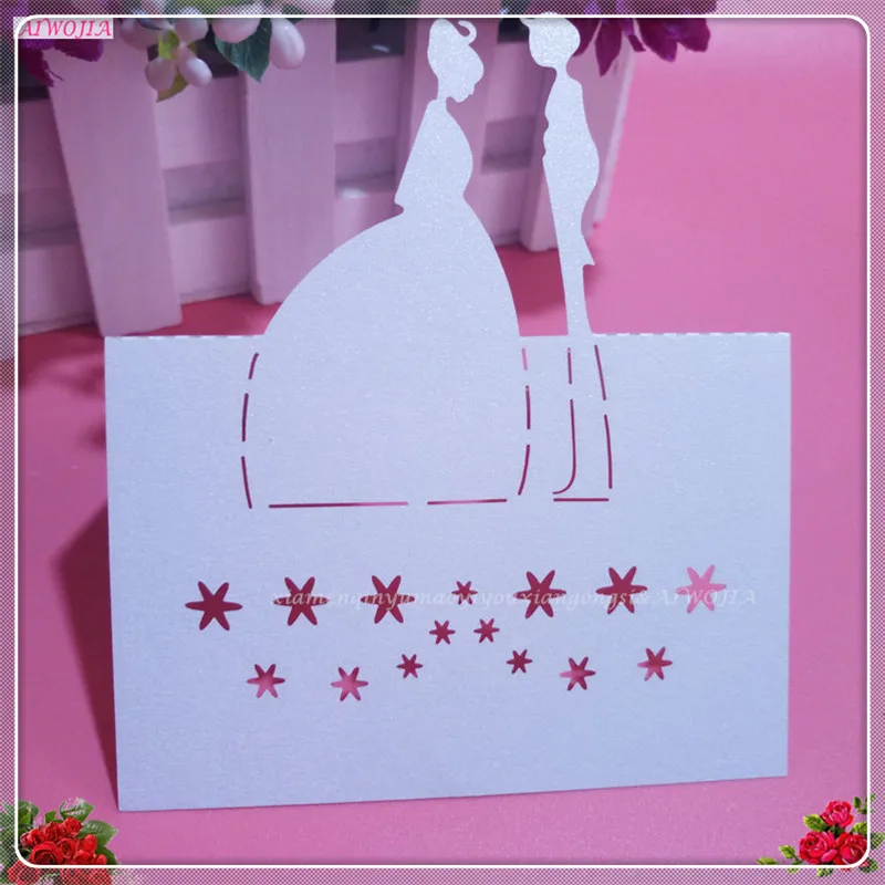 100 шт. романтическая лазерная карта для жениха свадьбы сиденья стола украшения