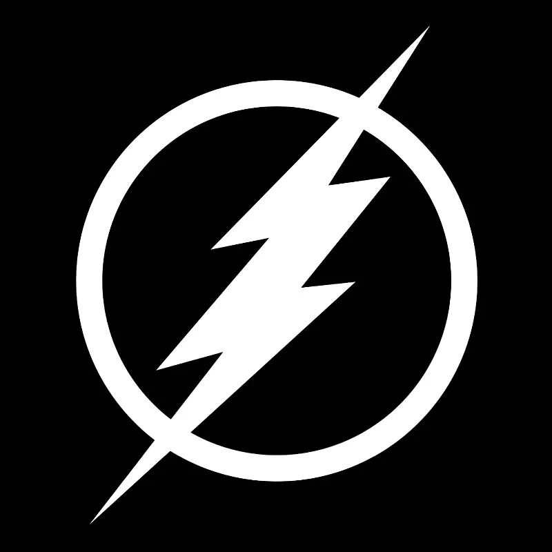 Автомобильные наклейки Стильные и Забавные Молния Простой Уникальный Логотип Декор Наклейка Солнцезащитная Водонепроницаемая Черно-белая 18см*14см.