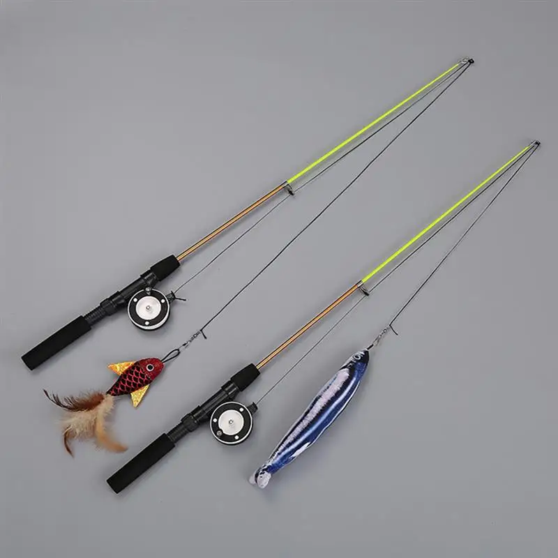 

Cat Teaser Toy Creative Scalable Fishing Rod Cat Training Toy Pet Playing Toy
