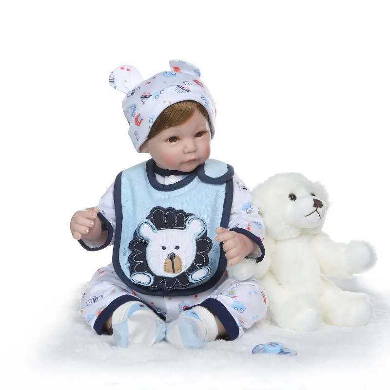 Мягкие силиконовые детские куклы reobrn NPK 22 дюйма bebe reborn real alive для новорожденных