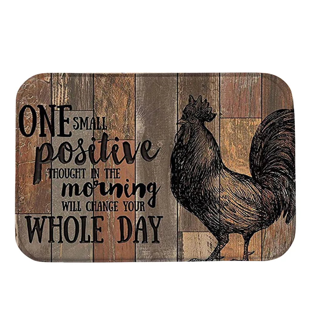 Модный практичный абсорбирующий нескользящий домашний коврик с принтом для