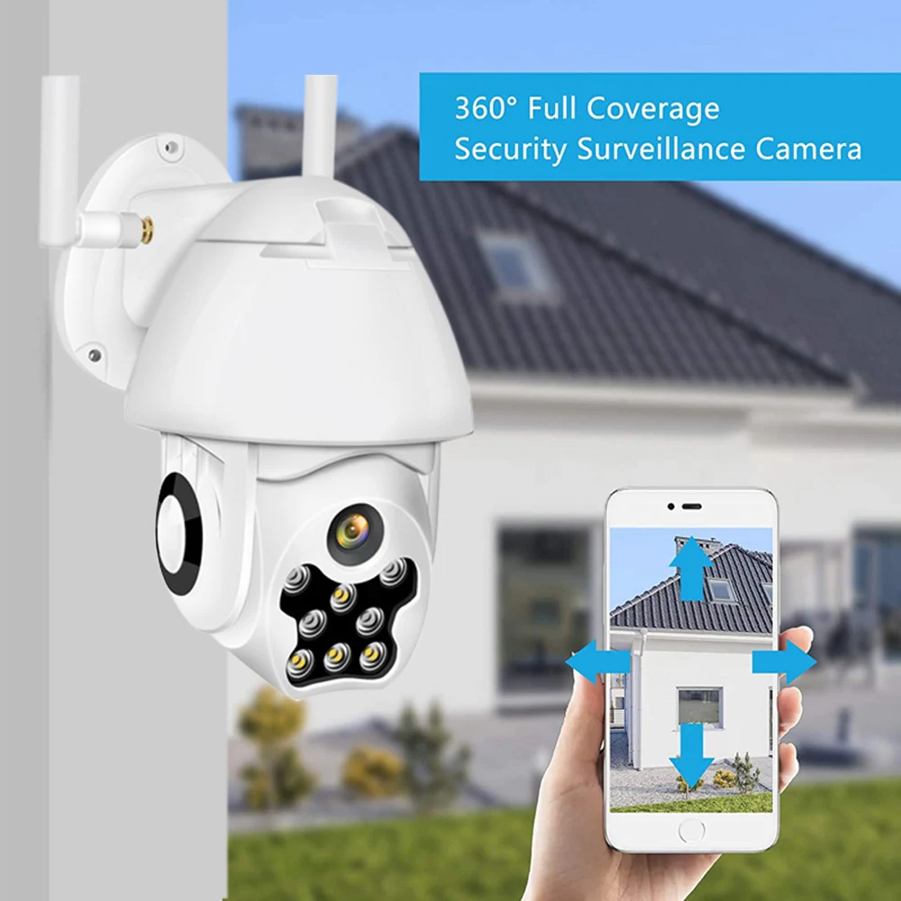 

HD 1080P Outdoor IP WiFi Camera Smart Home Security Surveillance CCTV 360 PTZ Video Monitor Motion Detection Cam Securite Kamera