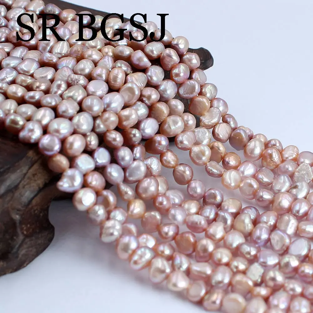 Бесплатная доставка 5 6 мм белый розовый фиолетовый барокко натуральный