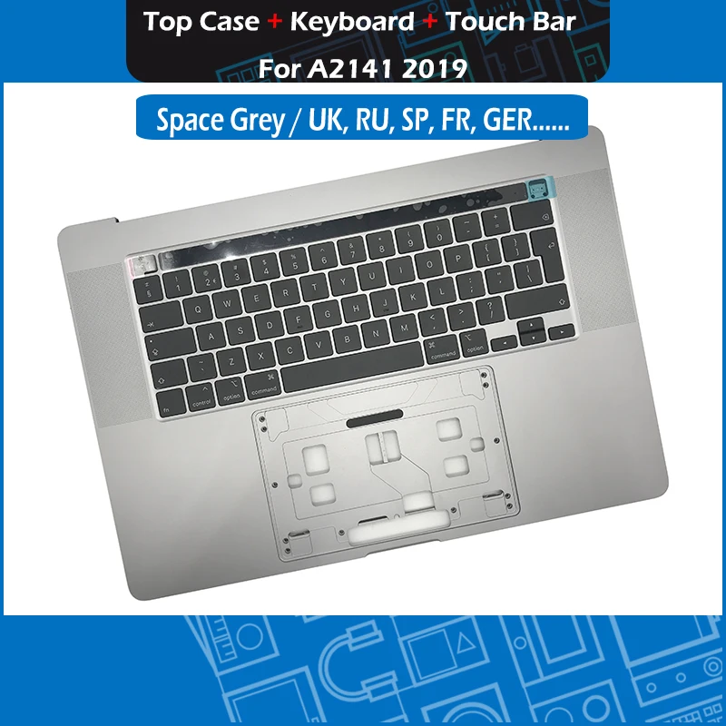 

Space Grey 16 inch Laptop A2141 Top Case For Macbook Pro Retina 16" A2141 Topcase Palmrest with Keyboard with Touchbar