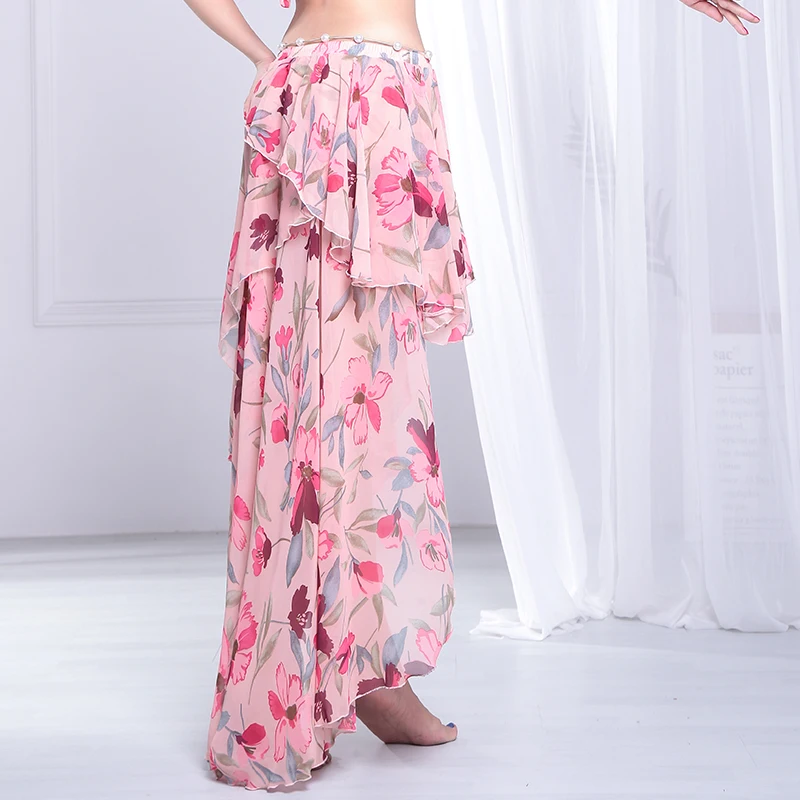 Женская юбка для танца живота пикантная шифоновая с принтом взрослых