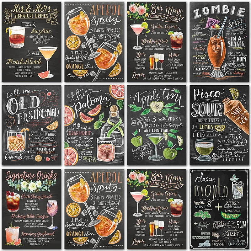 5D алмазная живопись доска текст напиток меню Декор полная квадратная Алмазная