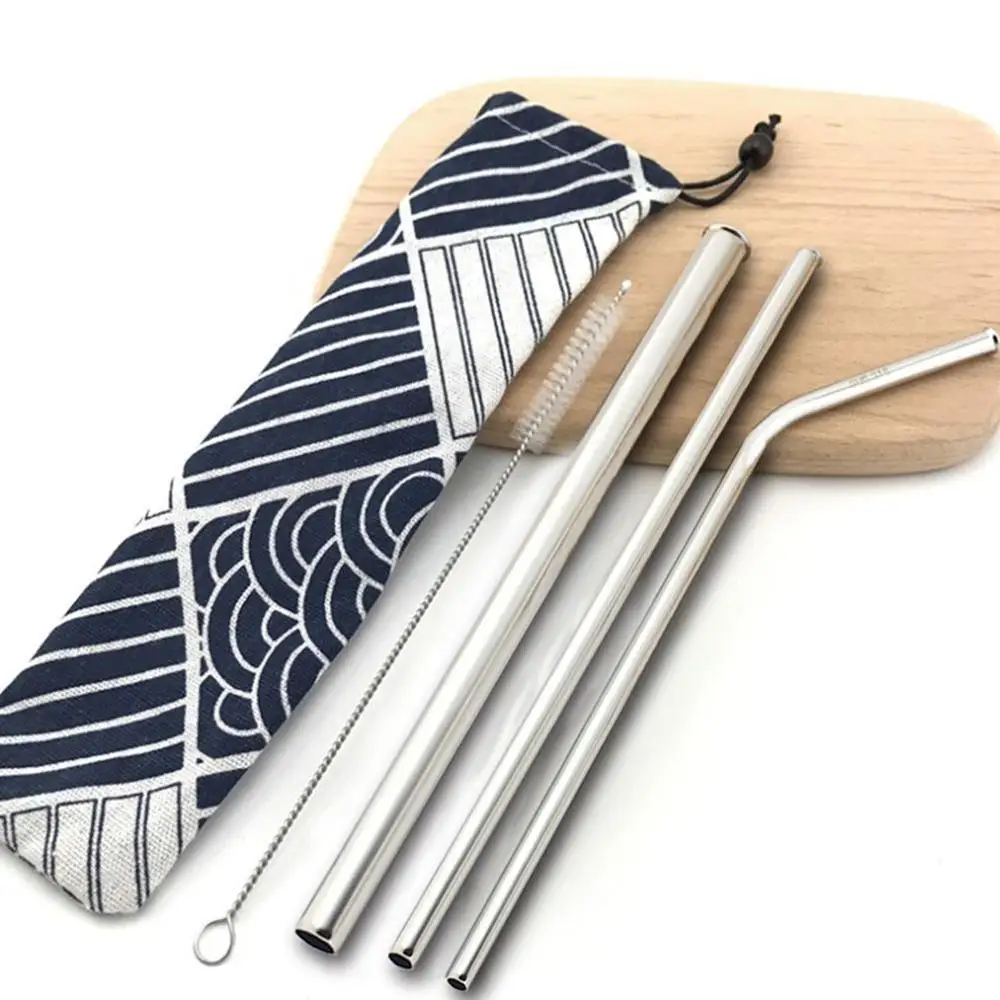 Металлические многоразовые 316 соломинки из нержавеющей стали прямые изогнутые
