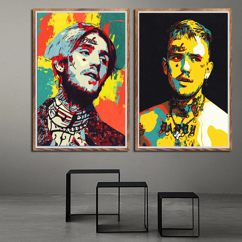 Постер и принты новая картина Lil Peep хип-хоп рэпер музыка певица звезда искусство