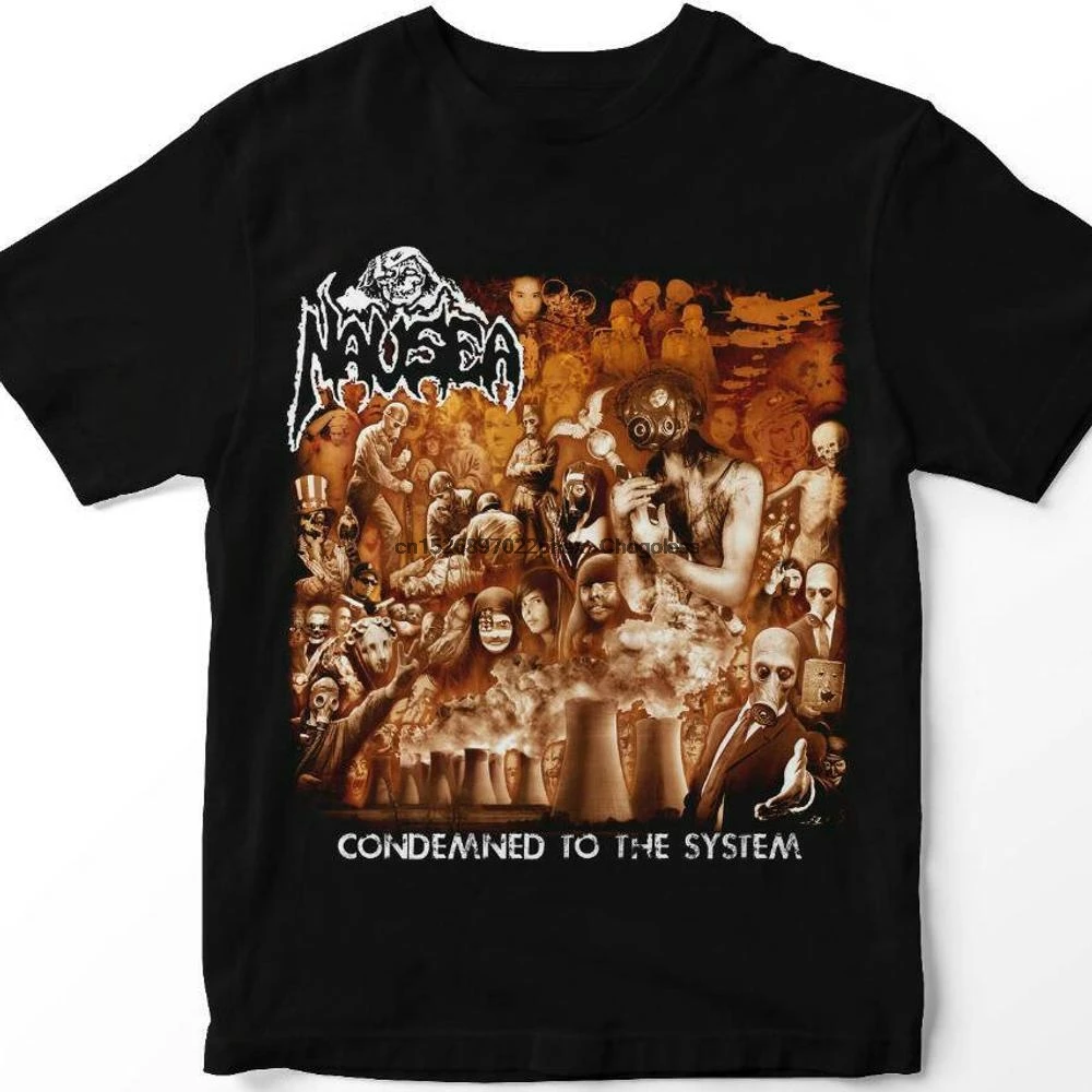 Тошновая футболка черный металлический сердечник |