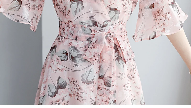 

DEIVOR 2020 summer new dress floral floral thin temperament goddess fan fairy sweet dress