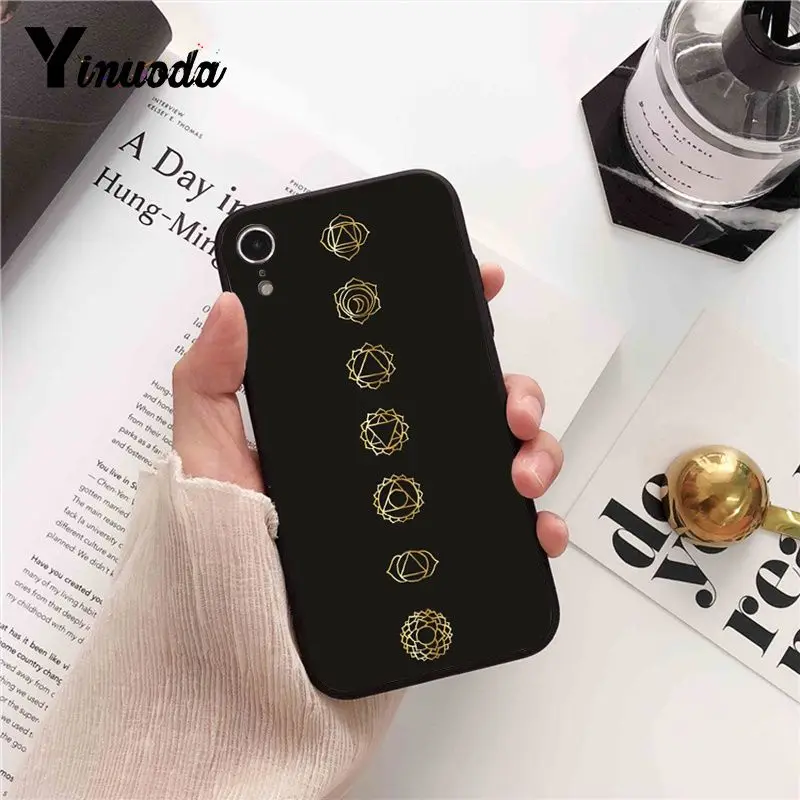 Yinuoda Мандала чакра настаивать Йога силиконовый чехол для телефона iPhone 5 5Sx 6 7 7plus 8