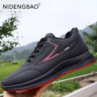 autumn winter men sneakers running shoes thick sole lace up waterproof outdoor walking sports shoes casual footwear gym trainers