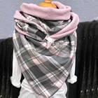 40 # женский шарф с принтом на пуговицах, мягкая накидка, повседневные Теплые шали и обертывания, женский зимний шарф, уличная повязка на голову, на шею, чехол для лица