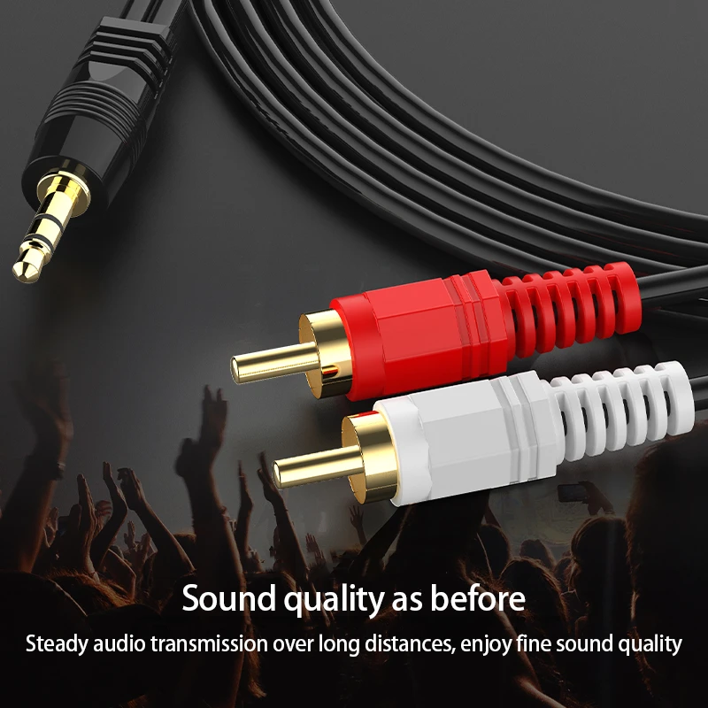 Кабель RCA HiFi стерео аудиокабель 2RCA до 3 5 мм AUX разъем Y сплиттер для усилителей