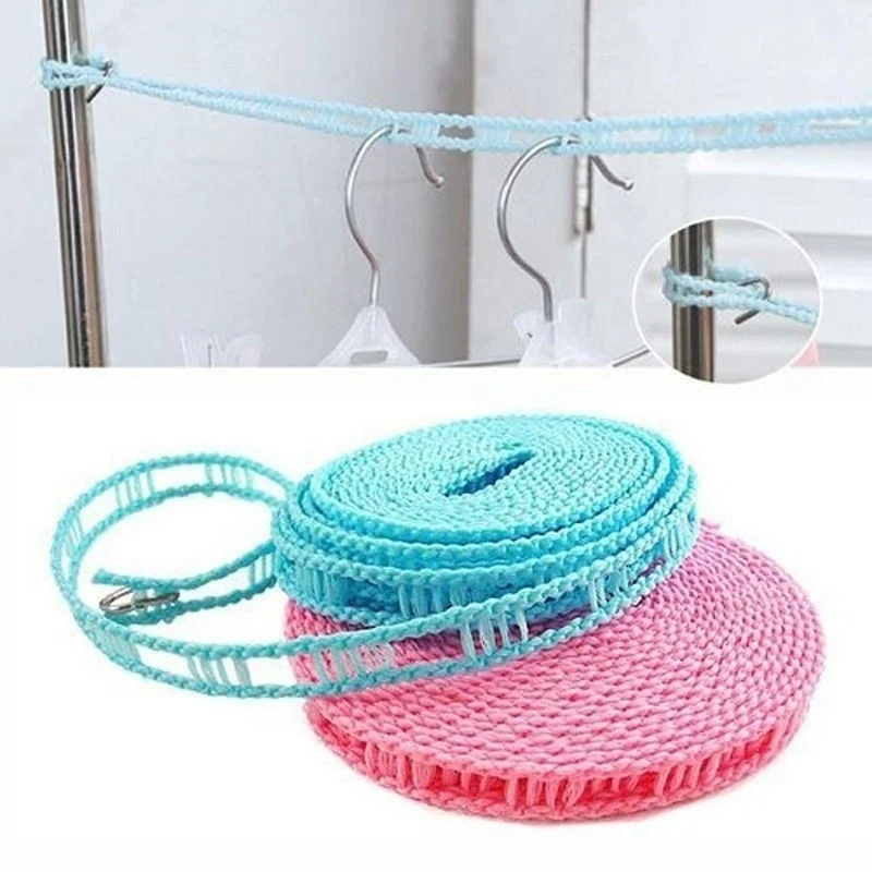 

3m/5m Clothes lines Outdoor Travel Business Clothesline Laundry Non-slip Washing Clothes Line Rope Color Random