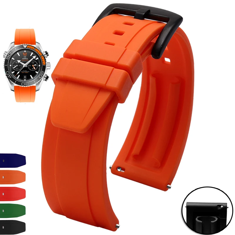 

Quick Release Watchband Quality Silicone Rubber Watch Strap For Mido M005 Huawei GT 20mm 22 24 Waterproof Men Watch Accessories