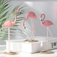 nordic ins flamingo resin decoration living room bedroom pink girl heart birthday gift resin crafts lron home versatile