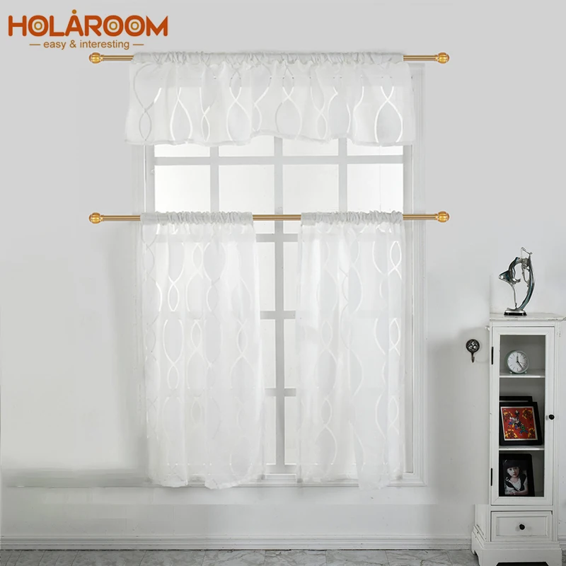 Занавески для кухни полуоконные тюлевые занавески гостиной s образные короткие с