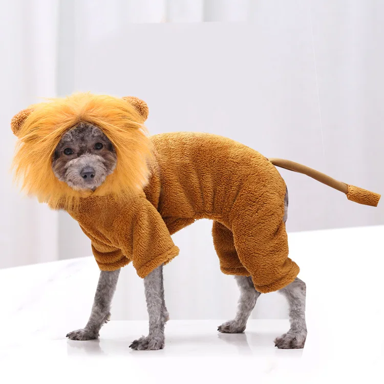

Flannel Warm Four-legged Dog Clothes Pet Products Zebra Transformation Clothes