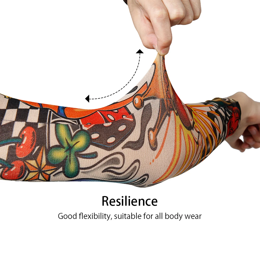 

Arm Warmer Unisex Quick Dry UV Protection Outdoor Temporary Fake Running Arm Sleeve Skin Proteive Nylon Tattoo Sleeves Stockings