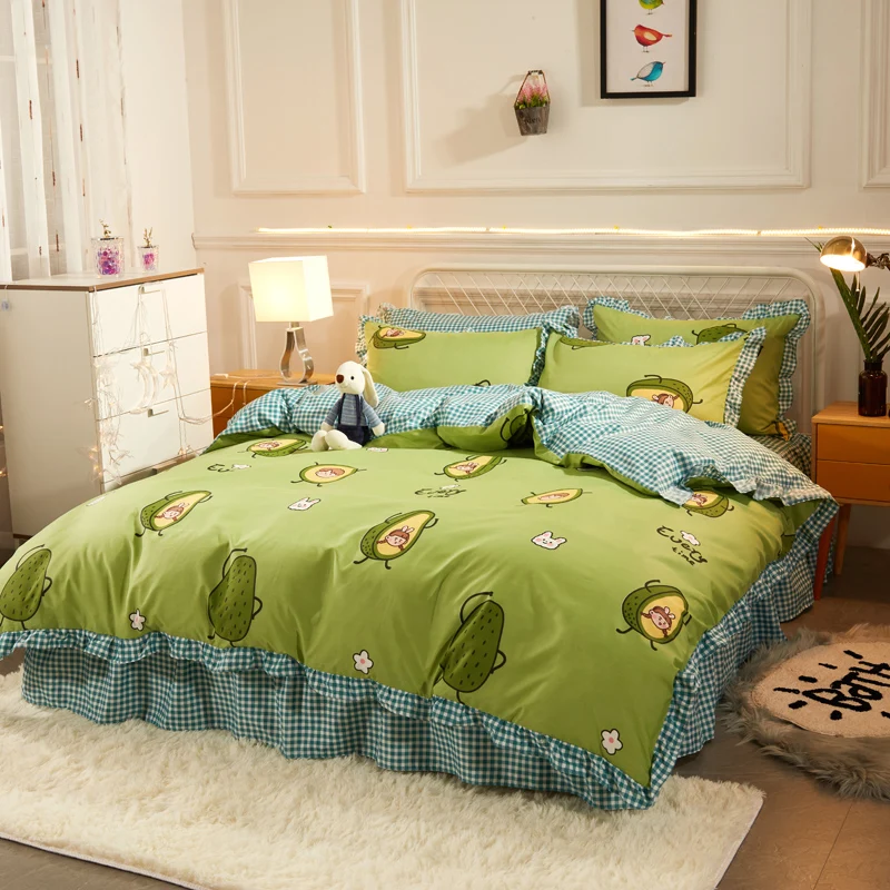 Комплекты постельного белья с фруктами комплекты двойным пододеяльником и