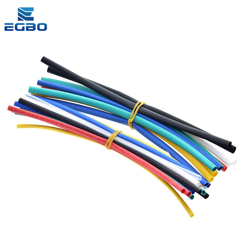 

EGBO Electric Unit 70pcs Flame Retardant Durable 7 Color Assorted Colors Ratio 2:1 Polyolefin Heat Shrink Tubing Tube Kits