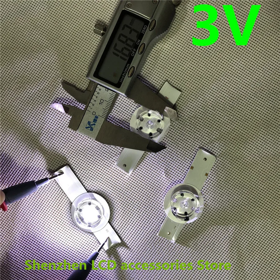 Светодиодные полосы 3v 6v лампы Диоды для подавления переходных скачков напряжения 32-65 дюймов оптический объектив фильтра Подсветка - Комплект: 3V     25PCS