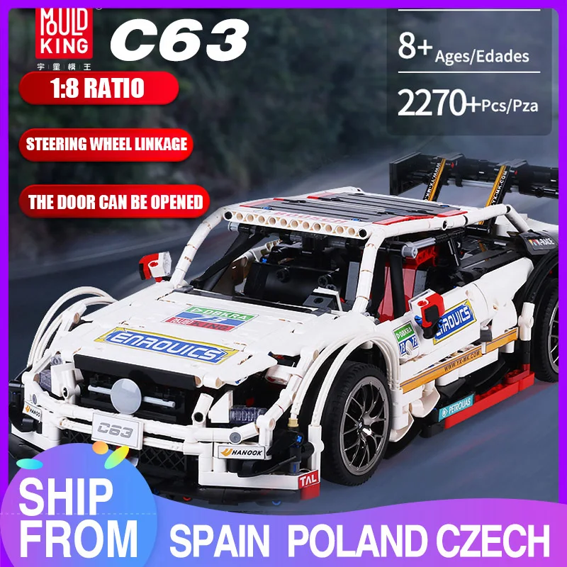 Высокотехнологичная Спортивная супергоночная модель автомобиля Mould King MOC
