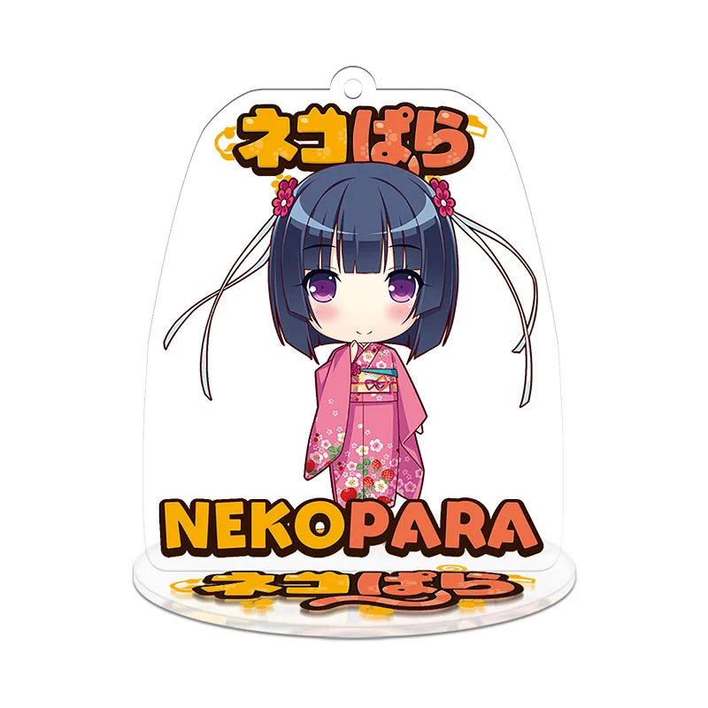 

Nekopara Anime Keychain Women Cartoon Acrylic Standing Model Key Chain Figure Key Holder Funny Couples Keyring Pendant Llaveros