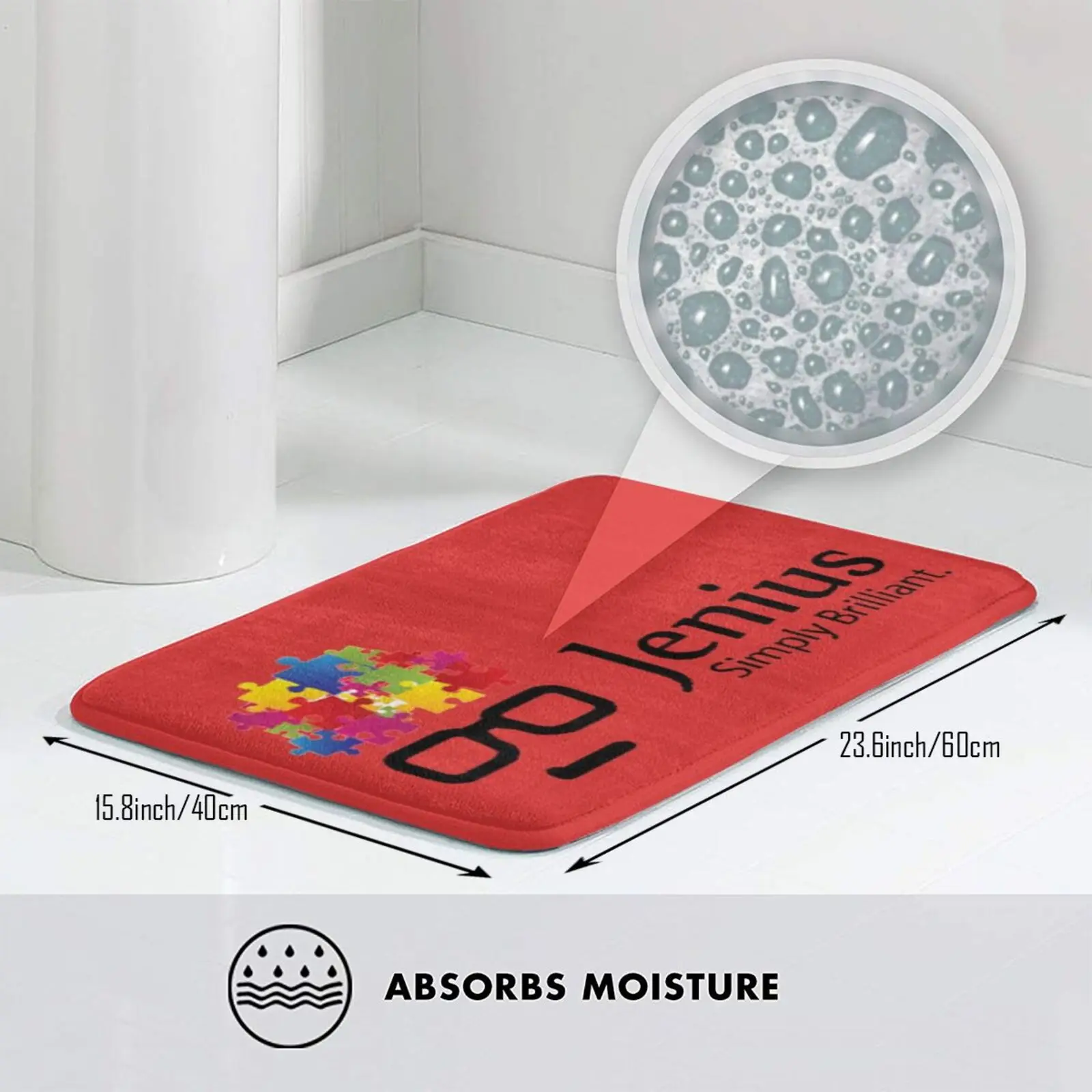 Jenius просто блестящий коврик подушка Мягкий Нескользящий ирфанистический аниме