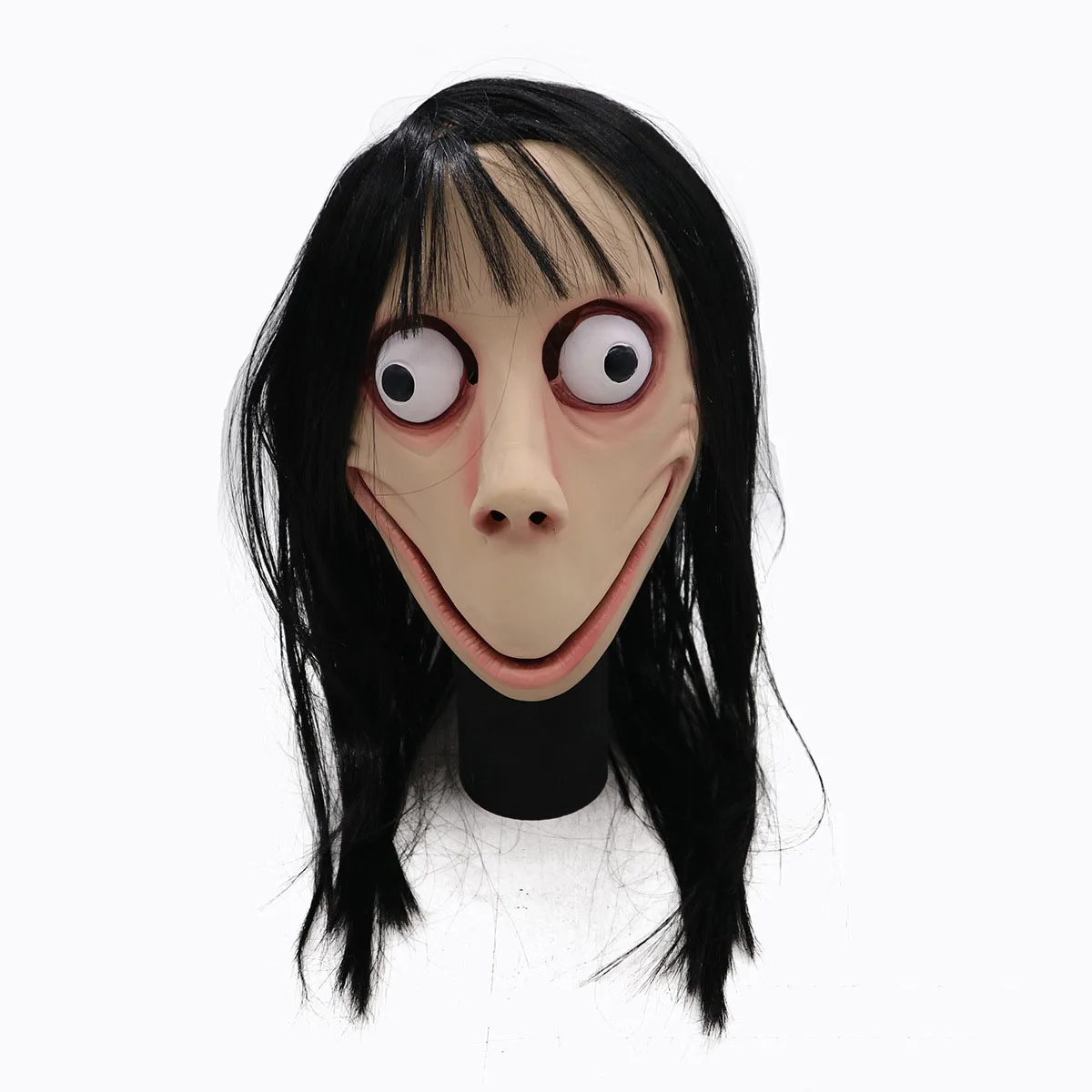 Забавная страшная маска Момо для игры косплея взрослых с полной головой Хэллоуин