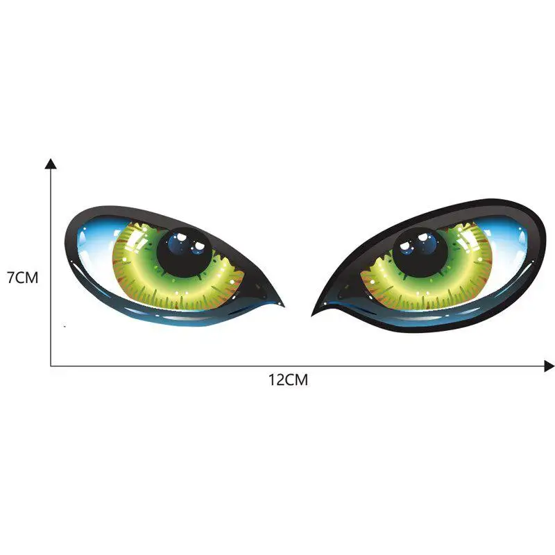 Универсальные 2 шт. стерео светоотражающие 3D кошачьи глаза наклейки для