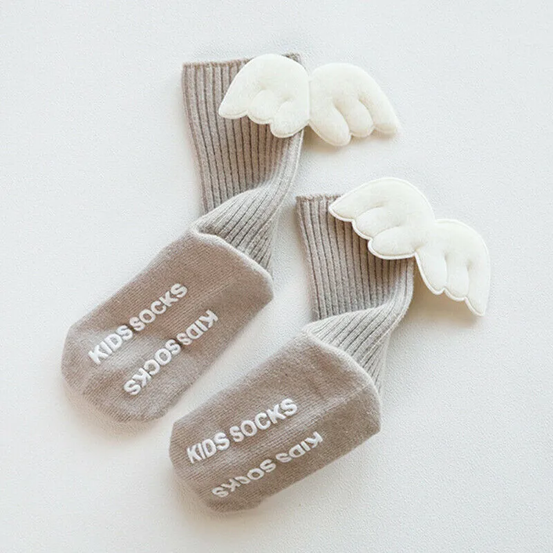 1 пара милые носки для новорожденных Модные Хлопковые гольфы с крыльями ангела