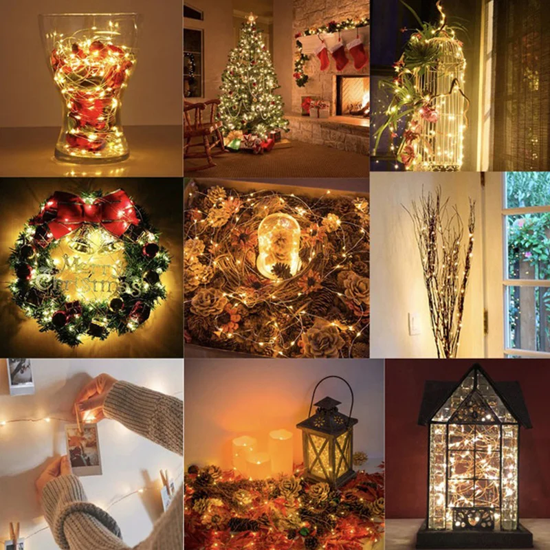 

DC12V 50m 100m LED String Fairy Light 500/1000LED Silver Copper Wire Wedding Party Decoration RGB/Warm White/Blue Power Adapter