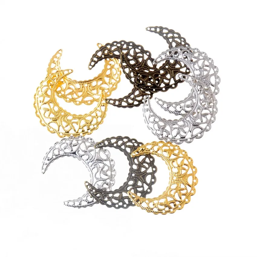 Free Shipping 20Pcs DIY Jewelry Accessories Connectors 43*38MM Metal Leaf Ancient Headwear Hairpin Handmade Material | Украшения и