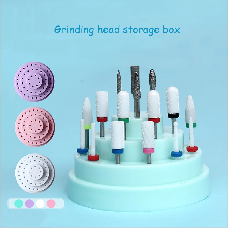 Коробка для хранения шлифовальной головки ногтей керамическая витрина