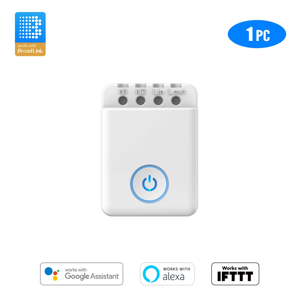 Умный беспроводной выключатель света Bestcon MCB1 DIY Wi-Fi работает с Google Home и Alexa |