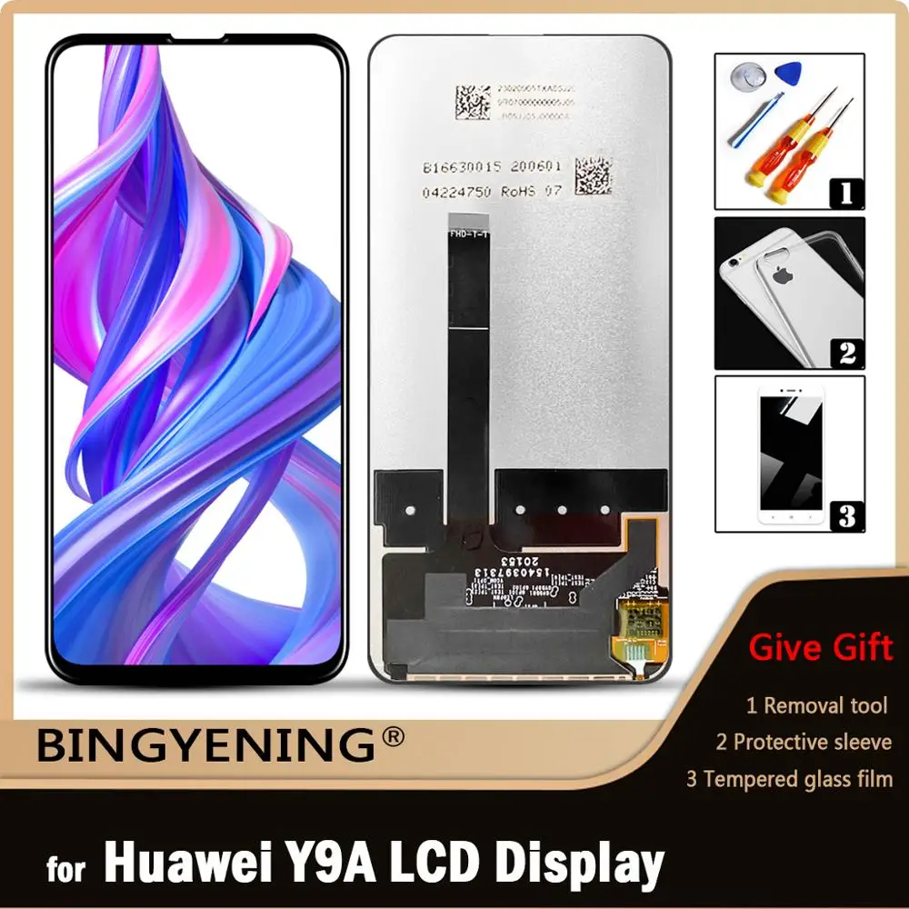 Оригинальный Для Huawei Y9A ЖК-дисплей с цифровым преобразователем сенсорного ввода в сборе для 6,63 дюймов HUAWEI Honor X10 5G телефон заменить