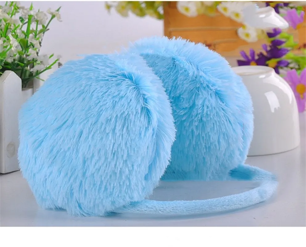 Детские наушники зимние аксессуары для женщин розовые плюшевые черные новинка