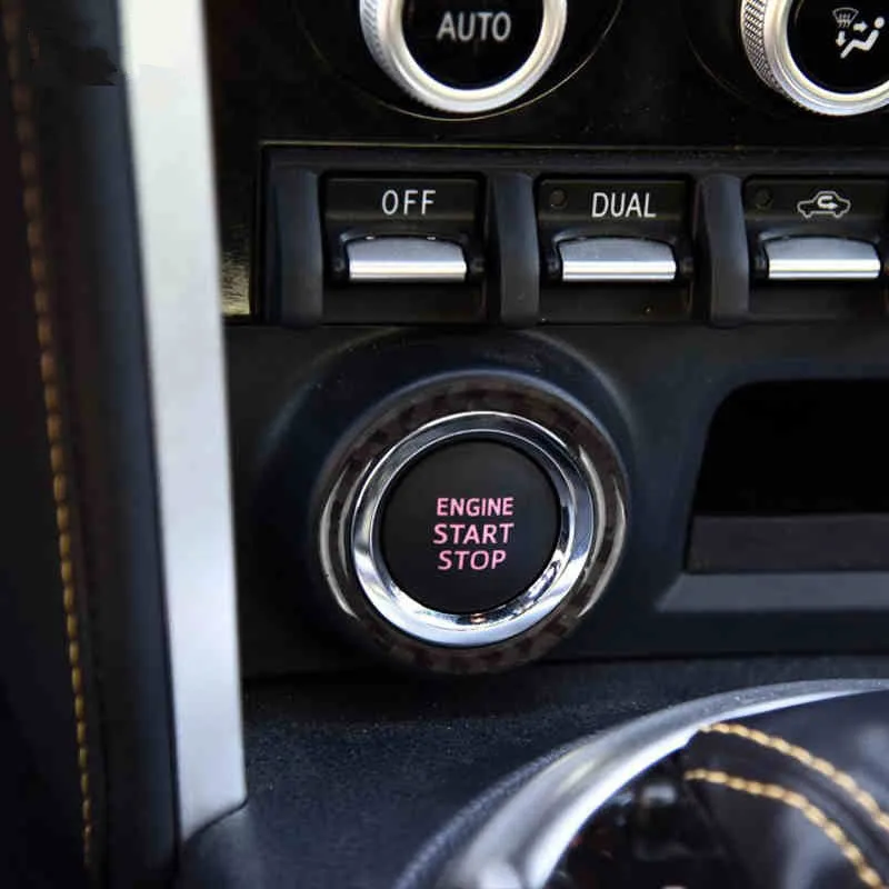 Углеродное волокно A ключ старт круг декоративная крышка отделка 2 шт. для Subaru BRZ