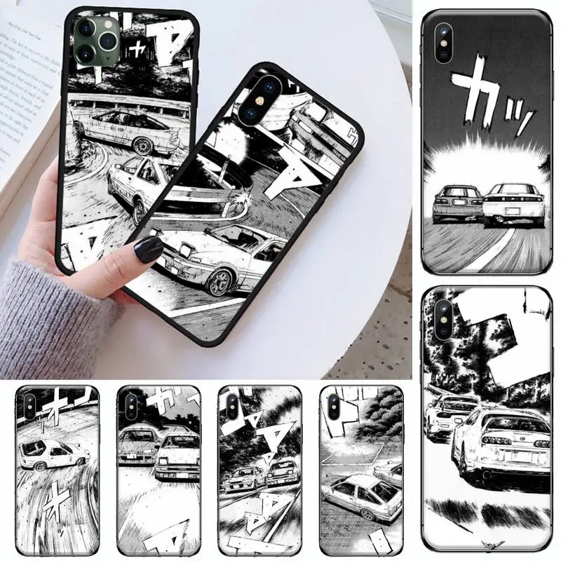 

Cartoon initial d JDM Drift Phone Case for iPhone 11 12 mini pro XS MAX 8 7 6 6S Plus X 5S SE 2020 XR