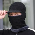 Зимняя шапка, шапки, облегающие шапки, зимние облегающие шапки для мужчин и женщин, шерстяной шарф для велоспорта, шапки, Балаклава, маска, шапочка, вязаная шапка