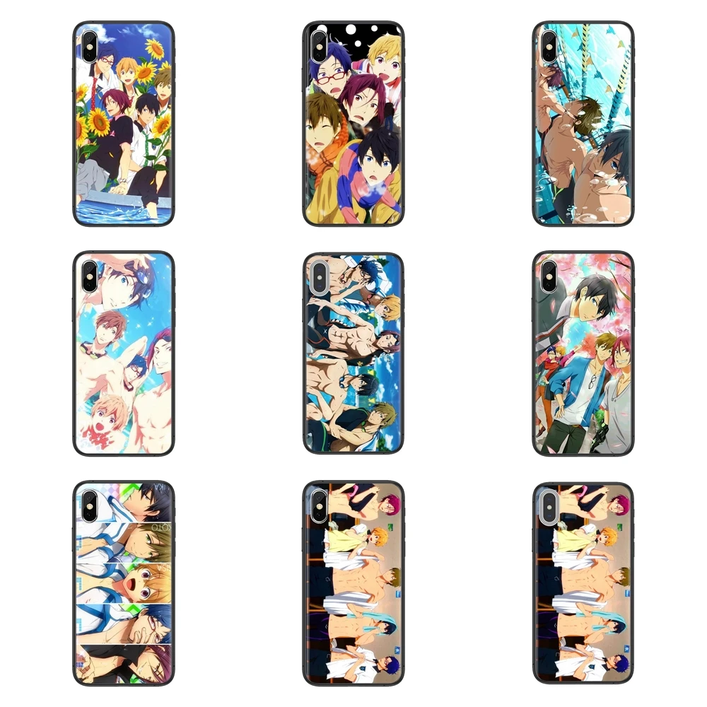 Черный Задний рисунок Colou Iwatobi плавать клуб Рей Ryugazaki Nagisa для Samsung Galaxy S20 Ultra 5G S30 S21 S10