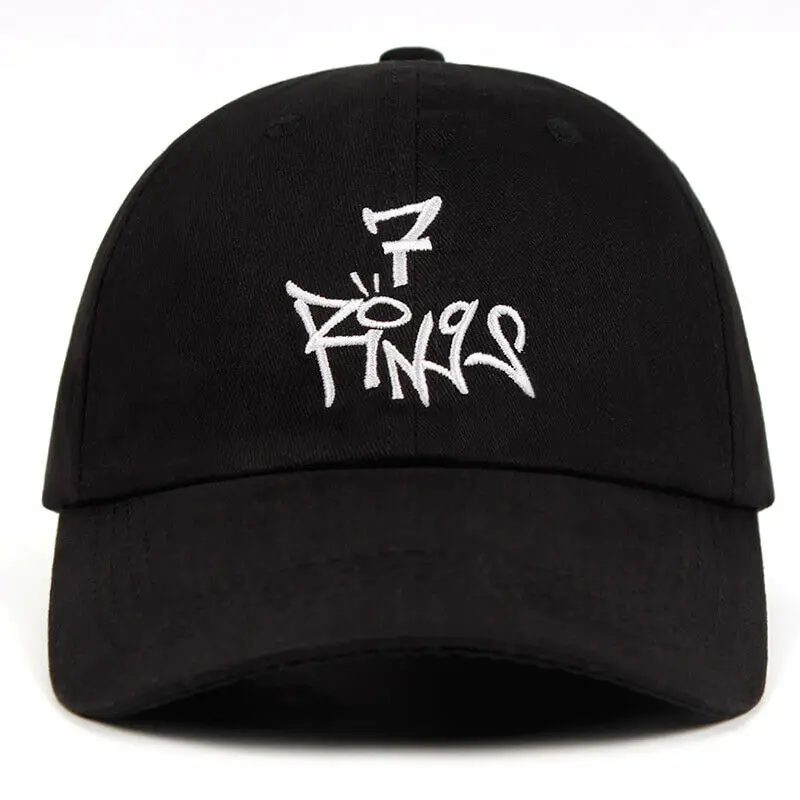 

Printing 7 RINGS Baseball Cap Men Ariana Women Sun Hat Snapback Hip Hop Grande Thank You